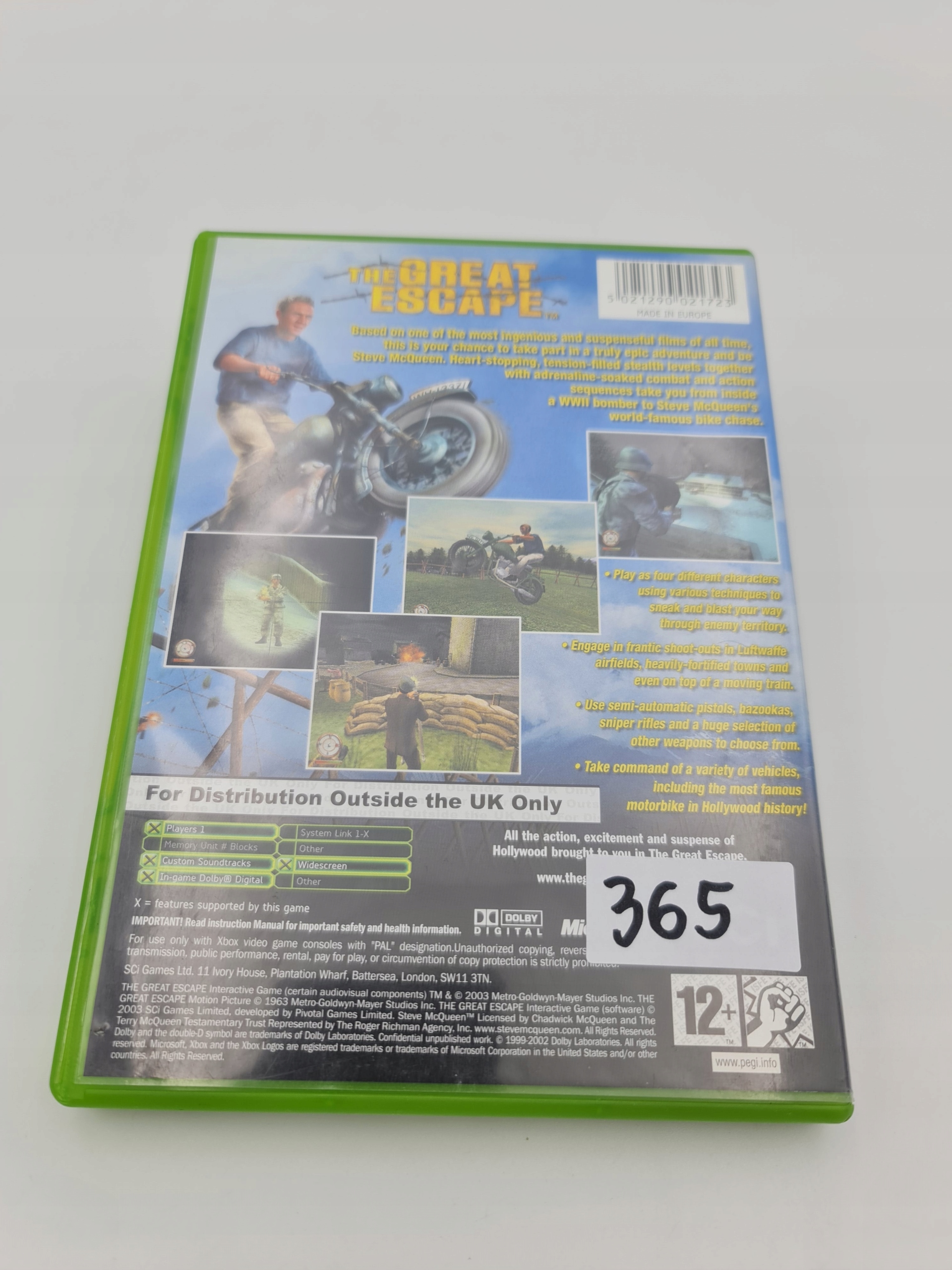 XBOX THE GREAT ESCAPE Platforma Microsoft Xbox