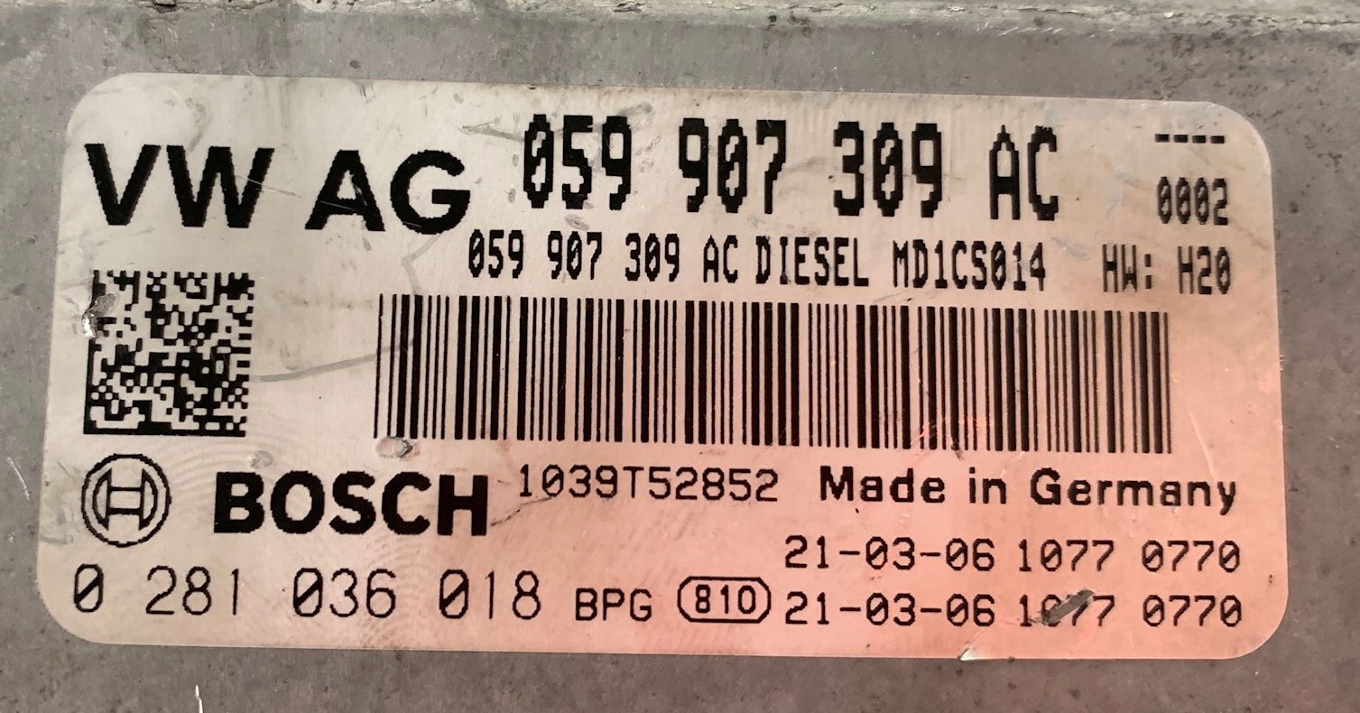 BEDIENTEIL DES MOTORS COMPUTER MODUL AUDI 4K0907311A