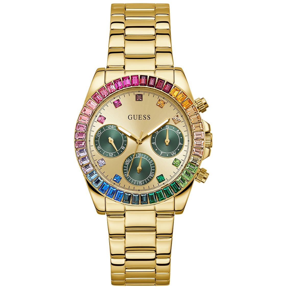 Dámské hodinky Guess GW0690L4 Zirkony zlaté