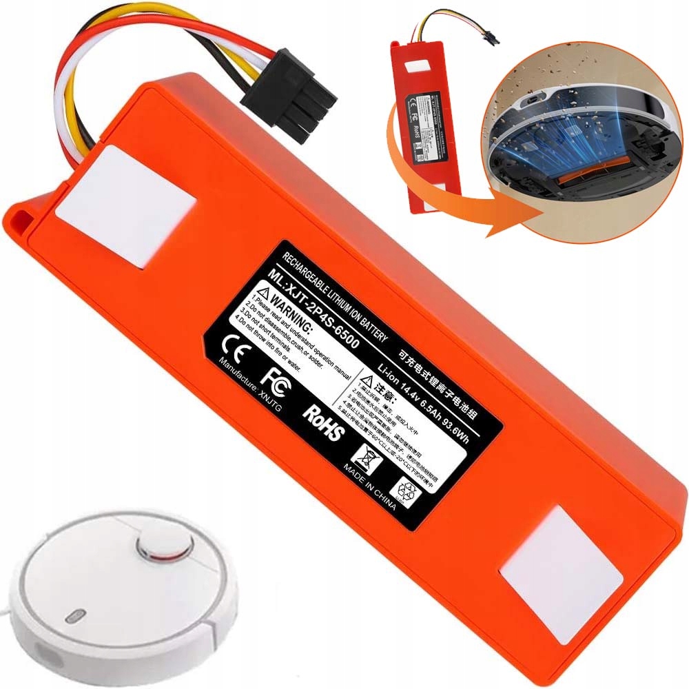 14,4 V 6500 Mah Akumulátor Pro Xiaomi Roborock S50 S51 S55