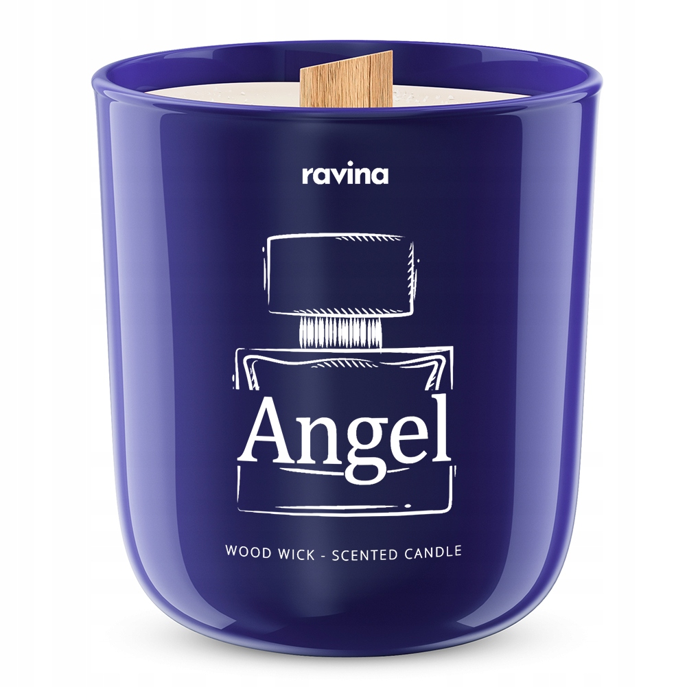 

Świeca sojowa o zapach perfum Angel drewniany knot