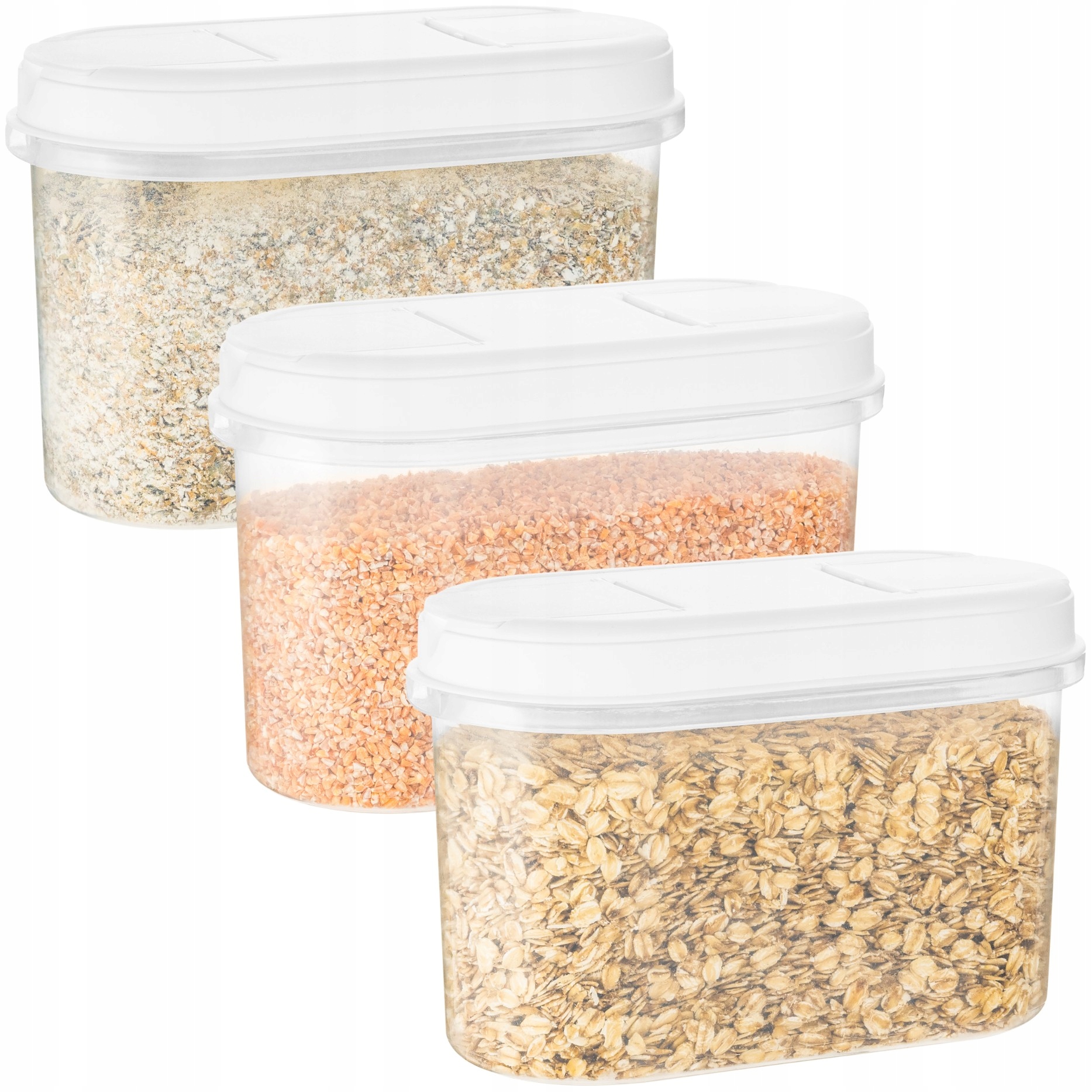 

Pojemnik Z Dozownikiem Margerit 1,2L Biały 3 Szt