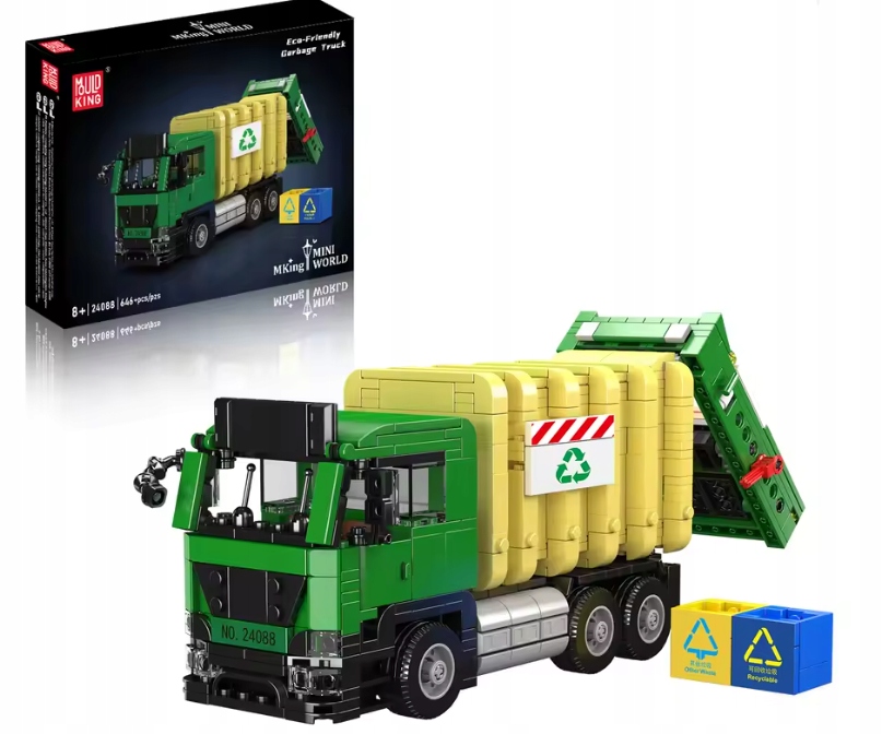 Klocki Konstrukcyjne Ciężarówka Śmieciarka Mould King 24088 Zestaw 646 el.