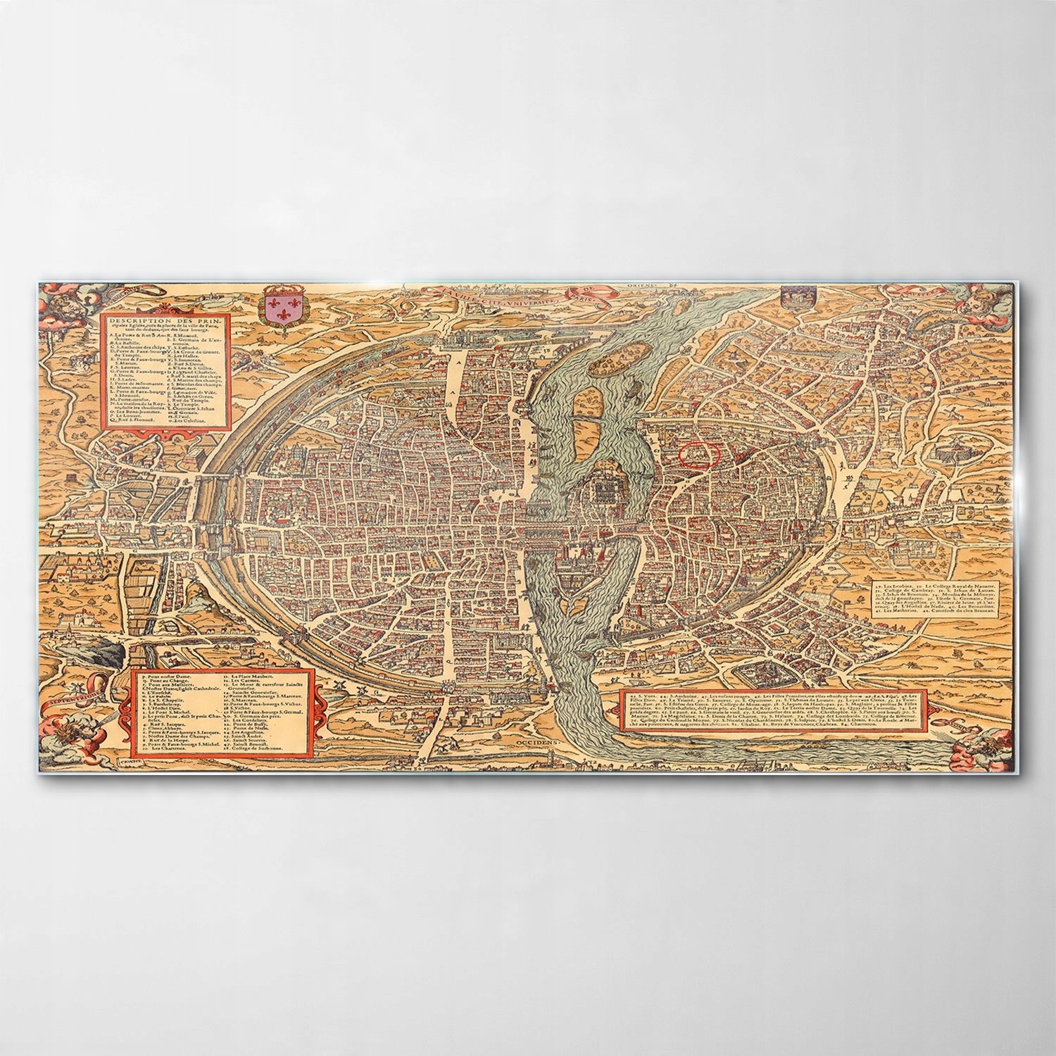 

Obraz na Szkle Dekor Mapa Paryż Vintage 100x50