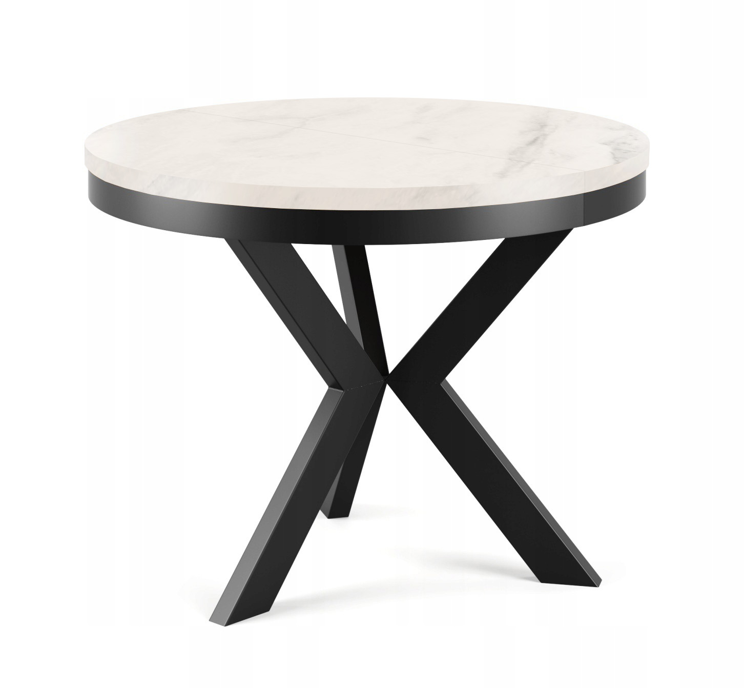 OKRĄGŁY STÓŁ NORDIC 100/140 rozkładany LOFT metal Szerokość mebla 100 cm