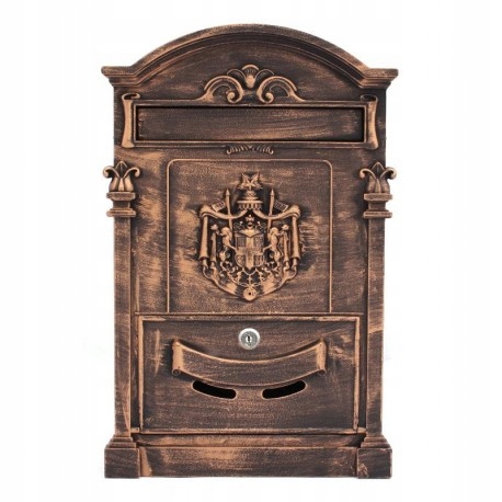 Poštovní schránka odlitek. Rezidence velká patina