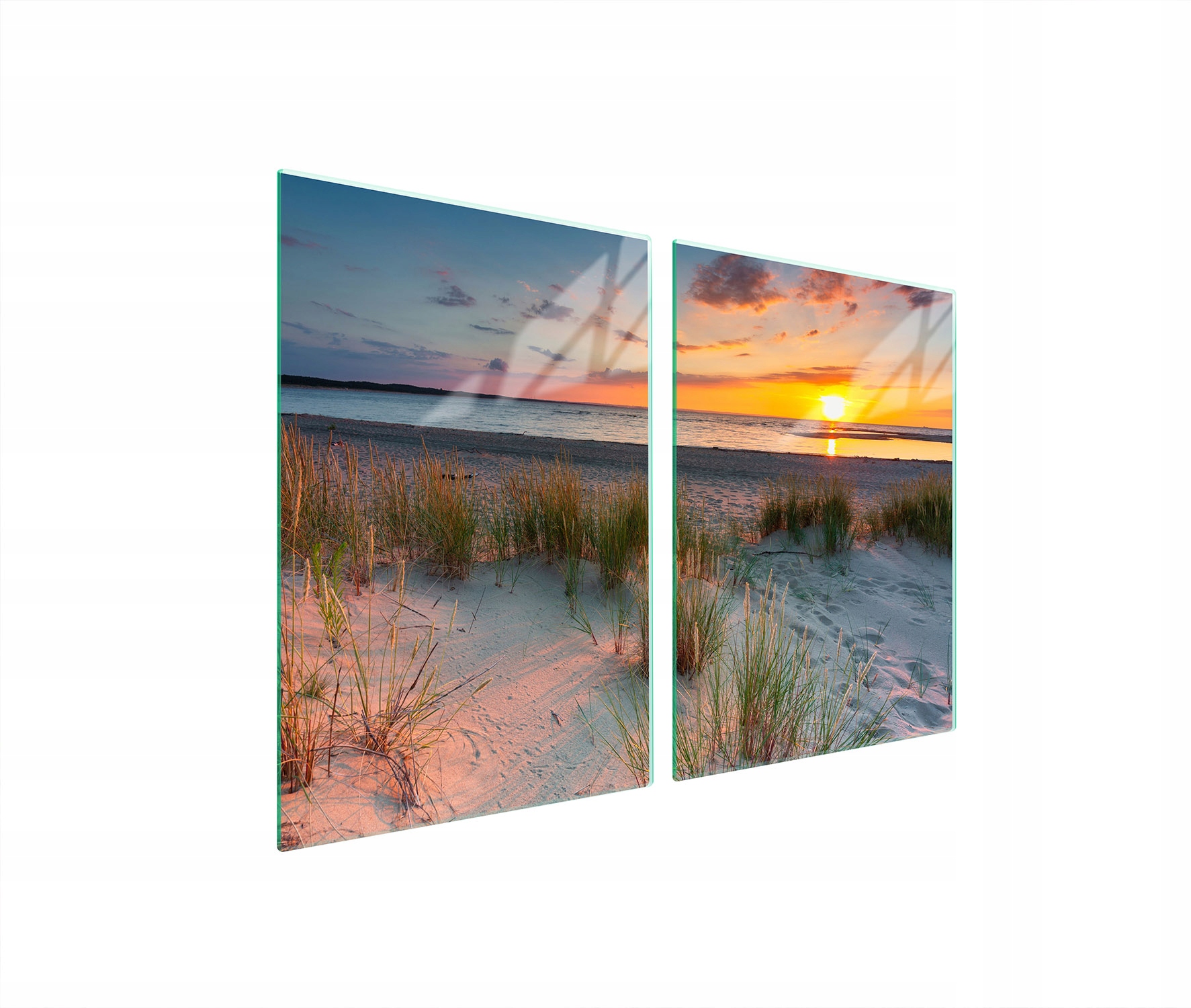 Skleněná Ochranná Deska Do Kuchyně 2x45x52 Pláž Tvrzené Sklo