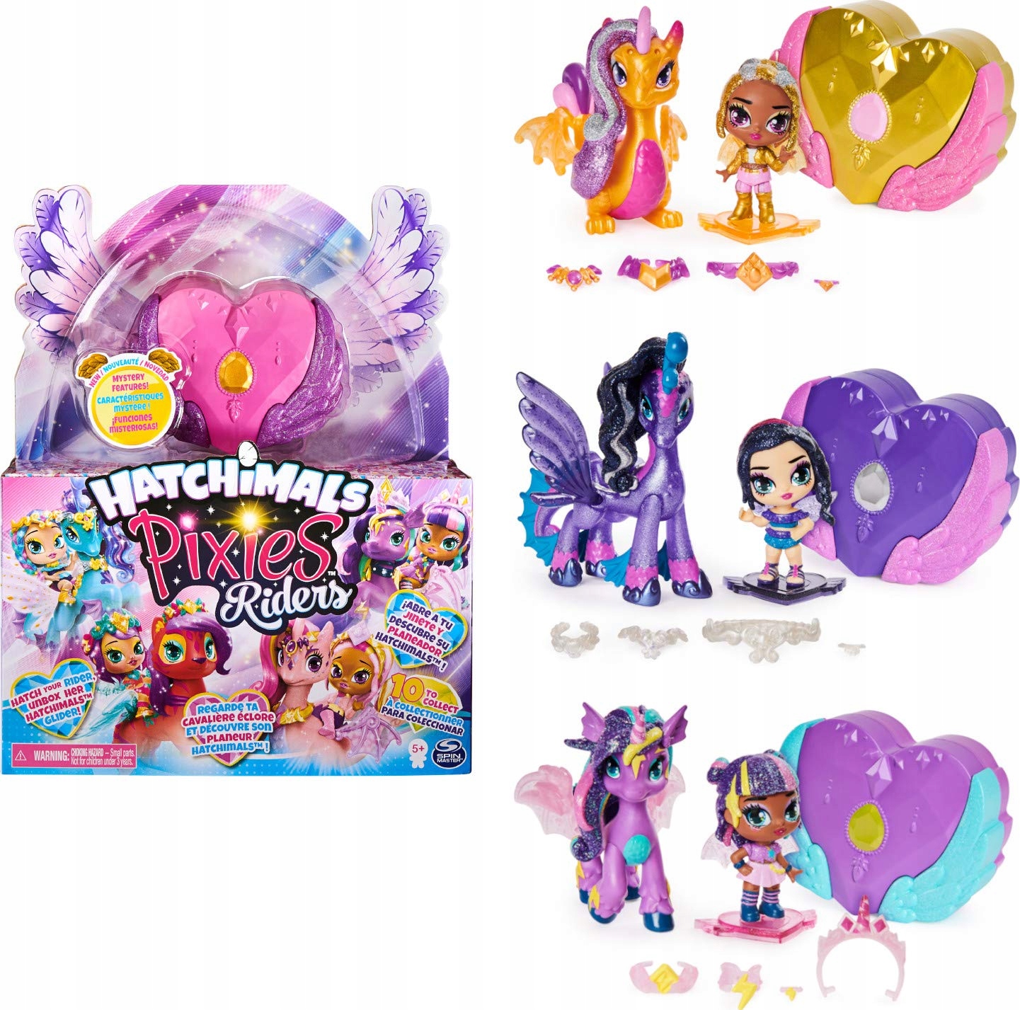 Hatchimals Pixies Riders Sada Figurka a Vozidlo s překvapeními