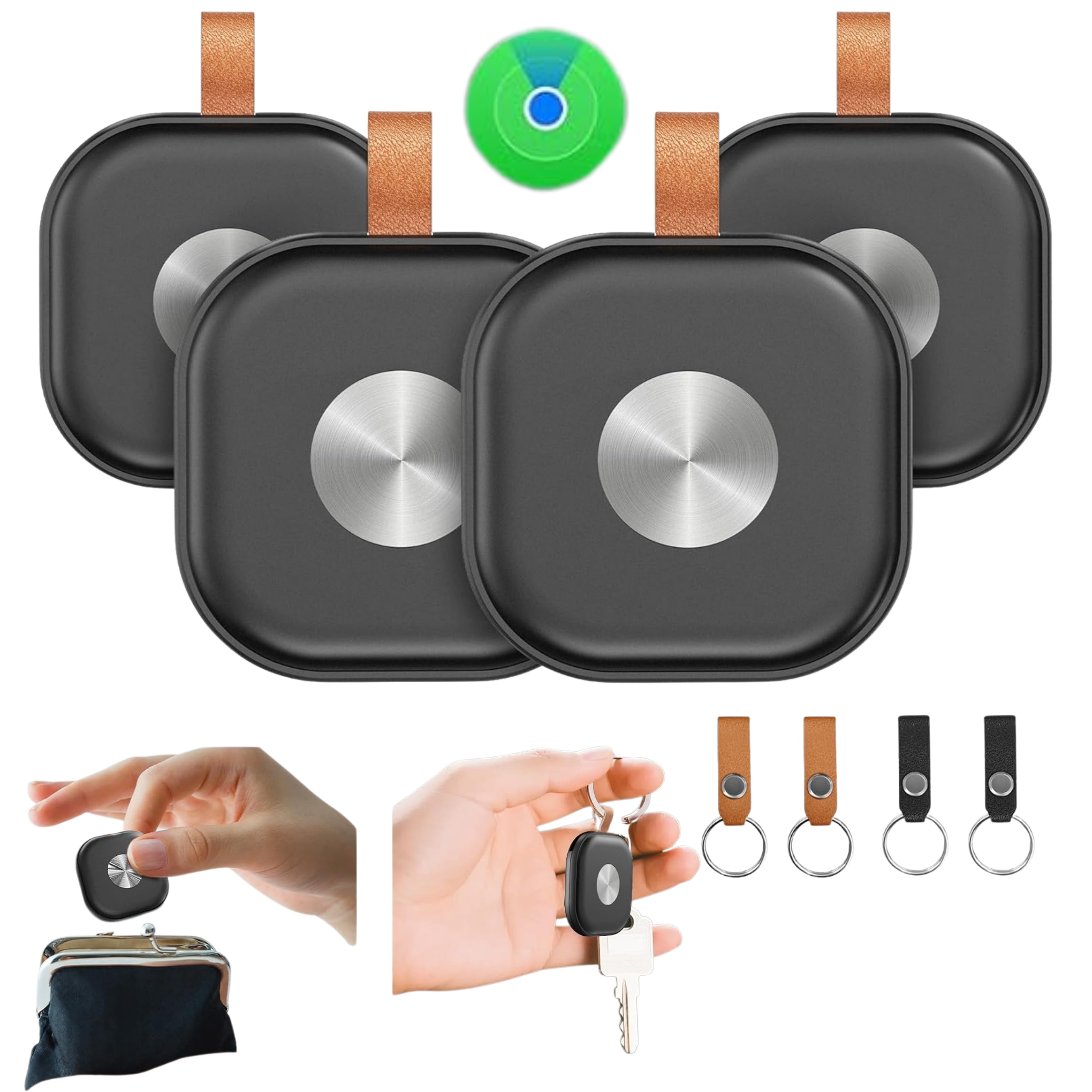 Lokalizator Przedmiotów Z Brelokiem Ios Air Tracker Tags Zestaw 4Szt.