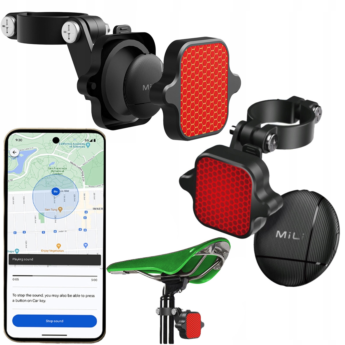 Lokalizator GPS MiLi LiTag Bicycle Tail Light