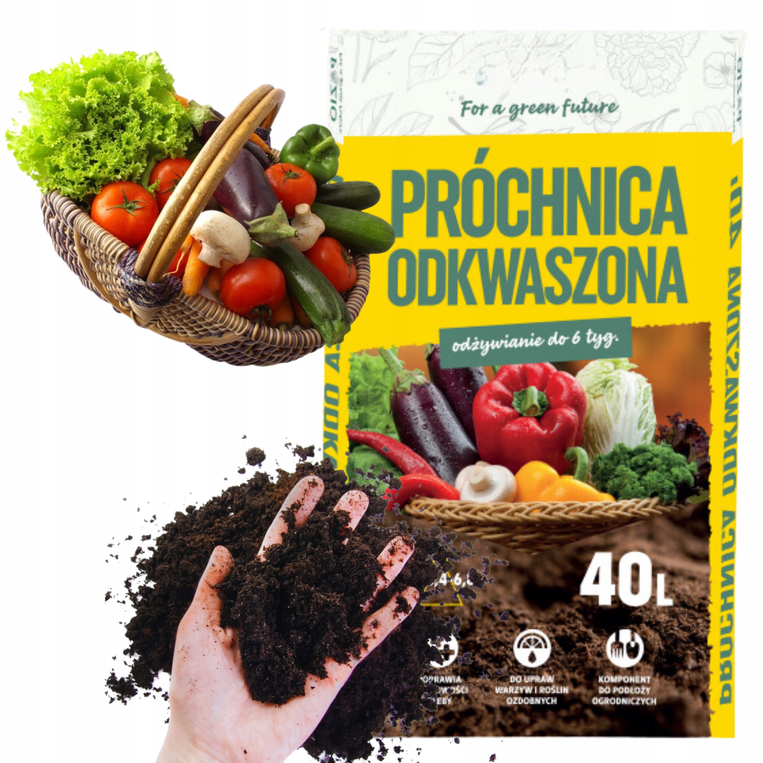 Odkyselený Humus Pro Sadbu Zeleniny Růží Ovocných Stromků 40L Substrát