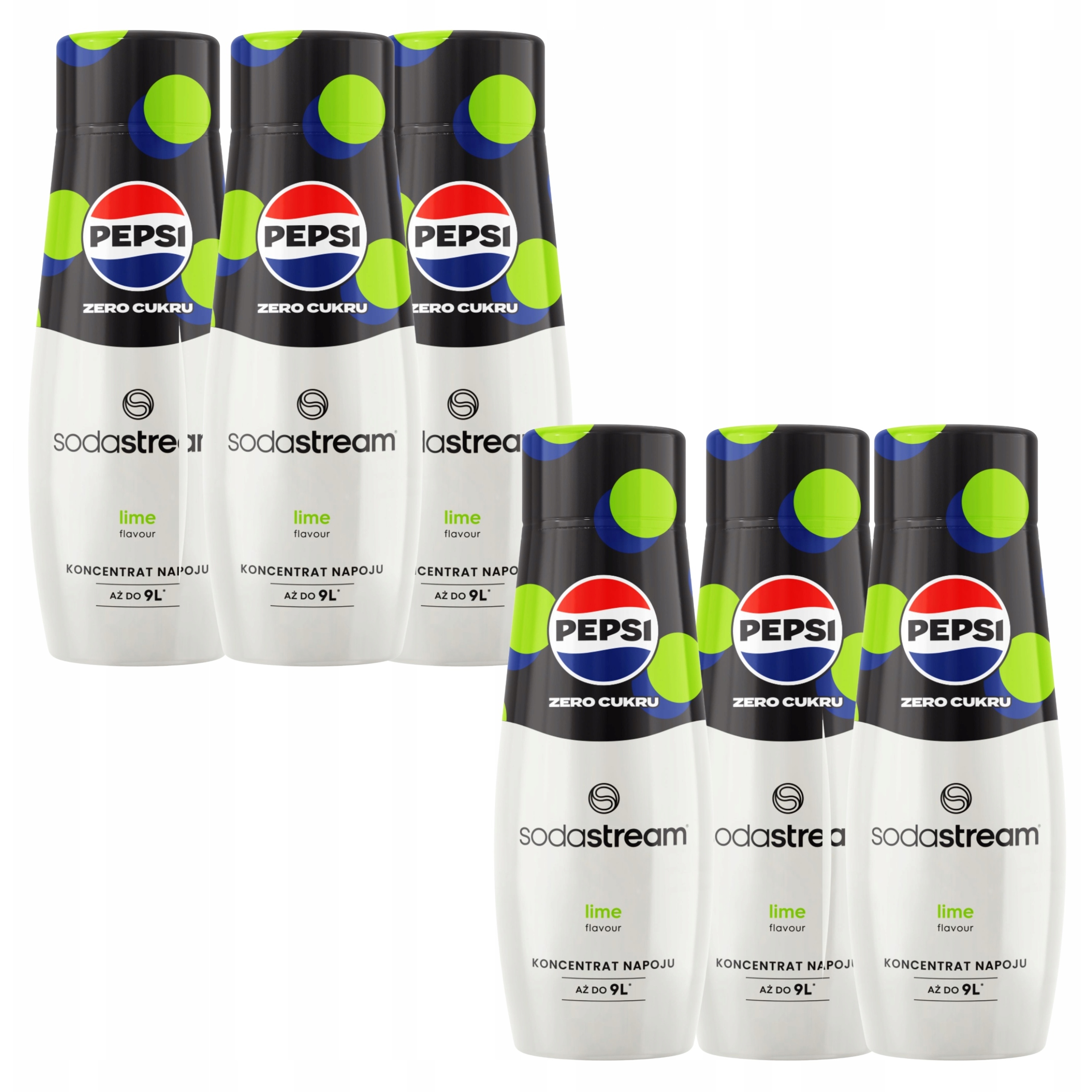 Levně Koncentrát Sodastream Pepsi Max Lime 440 ml na přípravu 9 l nápoje sada x6