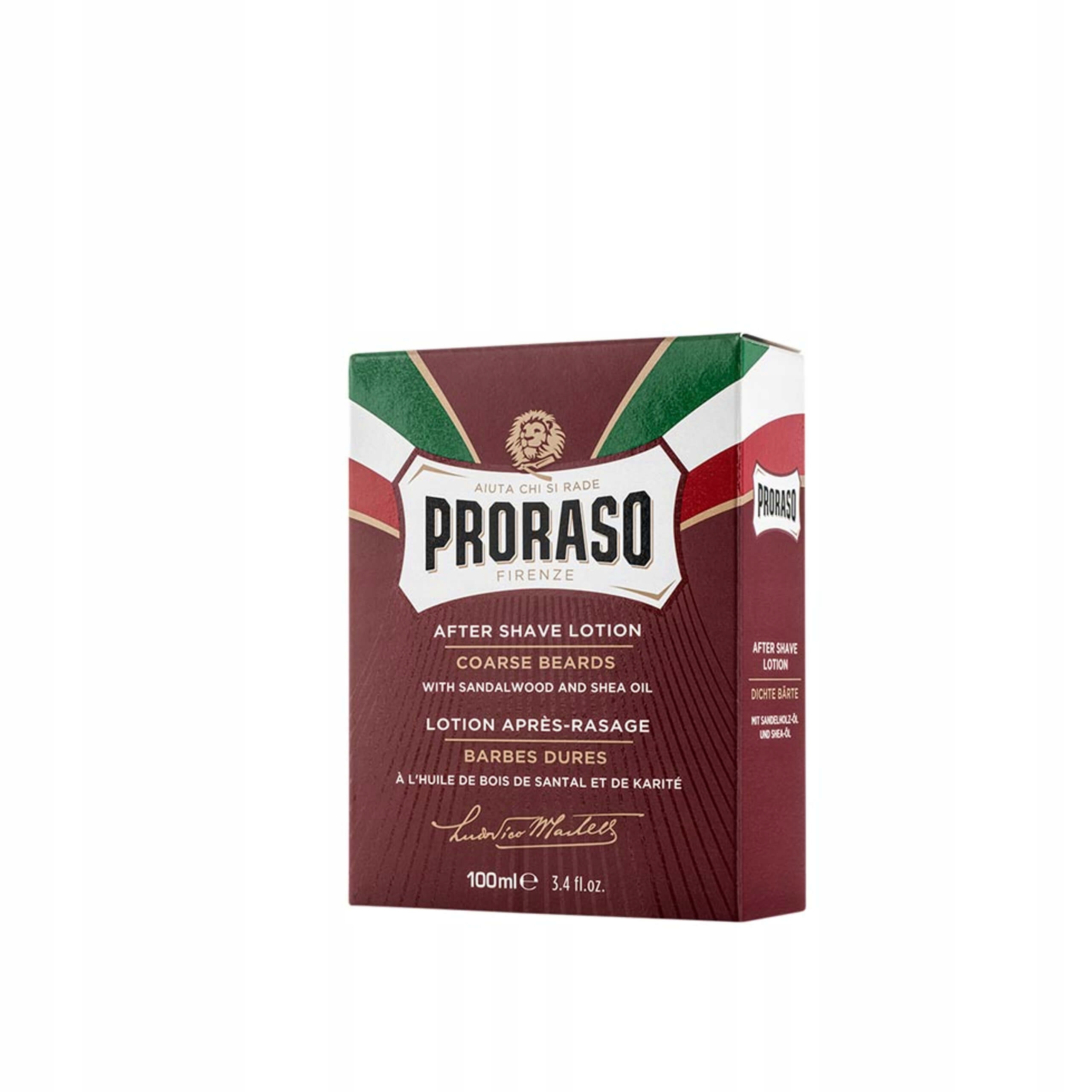 PRORASO woda po goleniu czerwona linia 100 ml Stan opakowania oryginalne