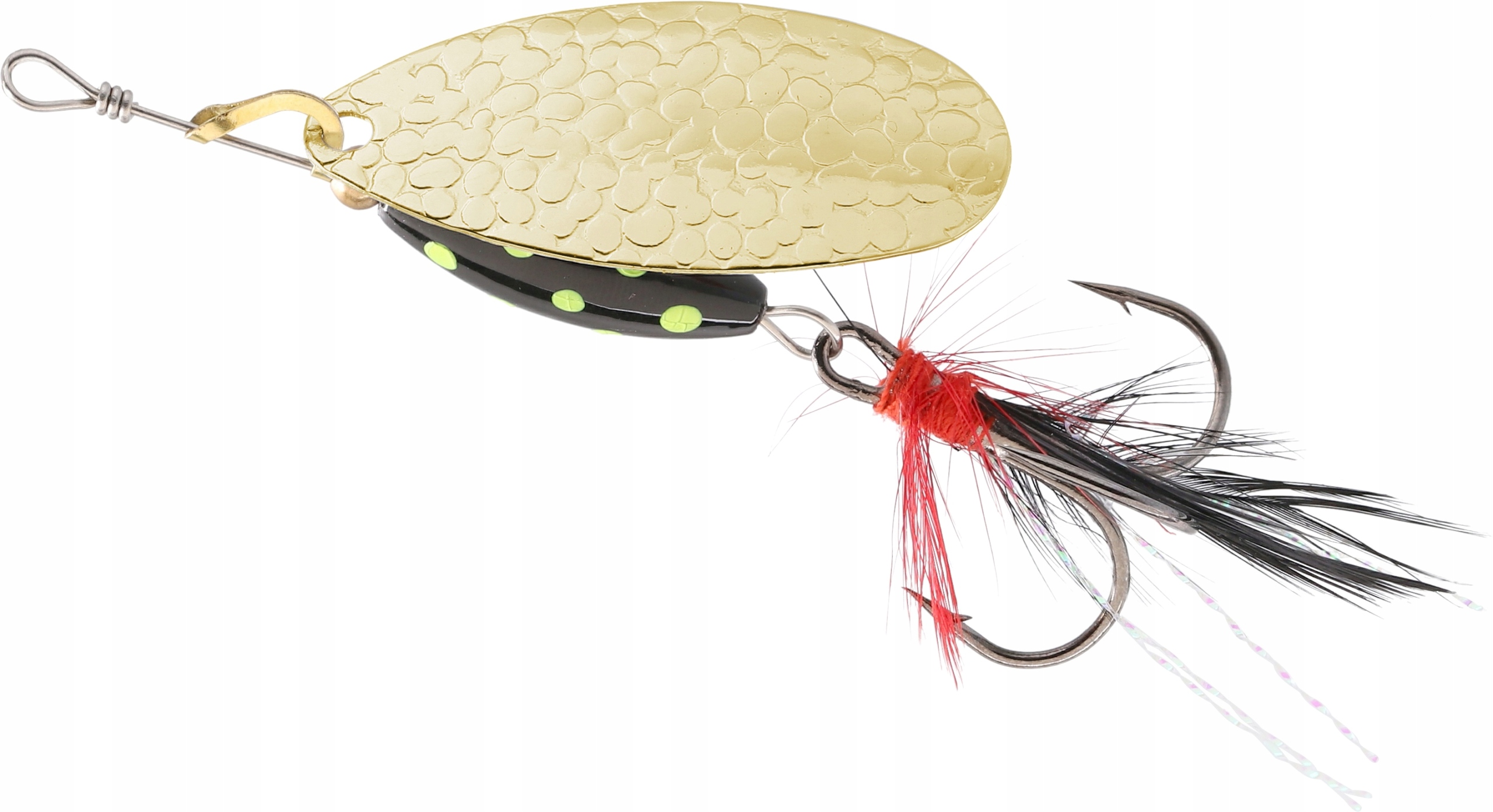 Błystka Obrotwa Mikado M-grub Black Lemon/złota nr.2 7g