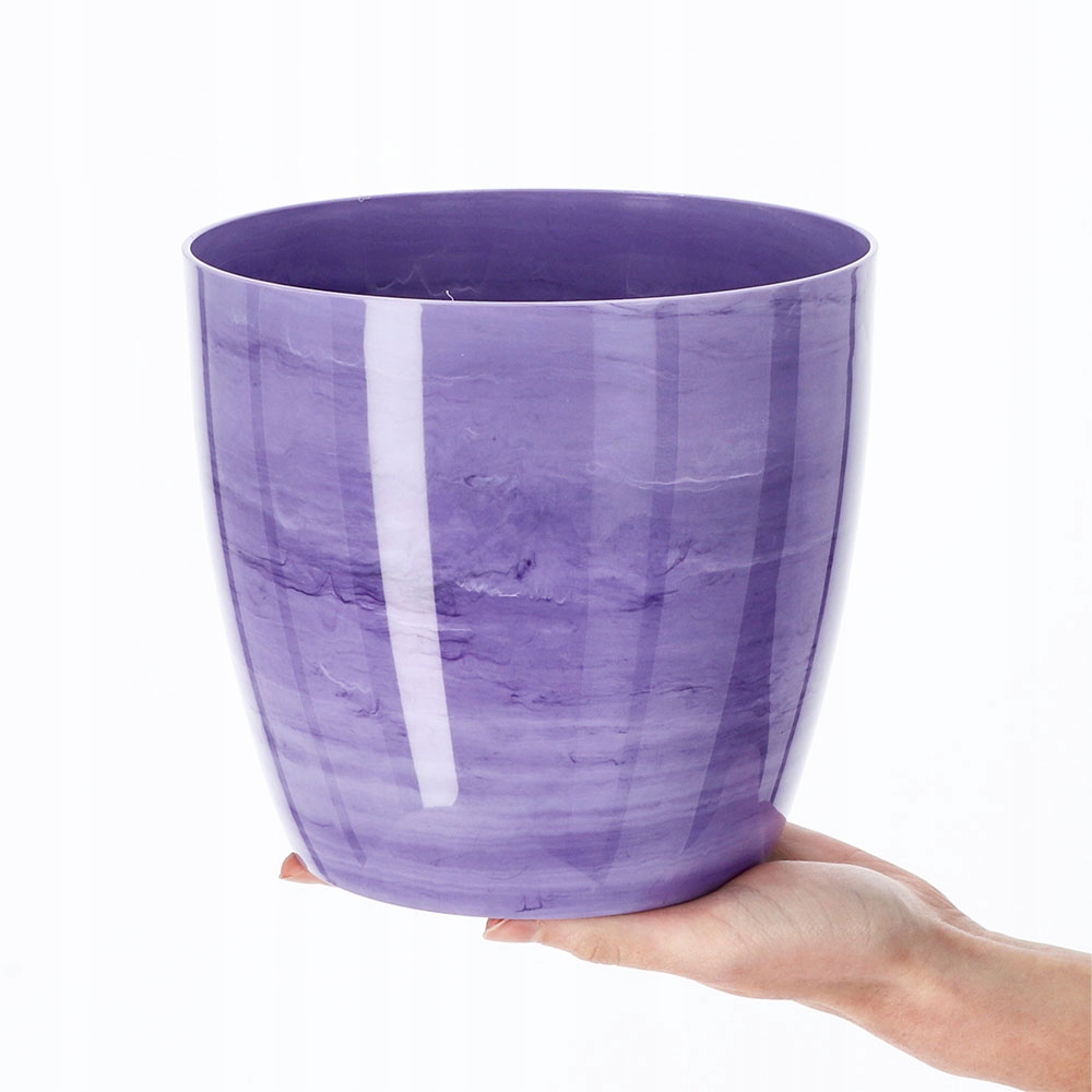 DONICZKA OSŁONKA DONICA 14cm NA KWIATY FIOLETOWA MARMUR DO SALONU KWIETNIK Marka Kadax