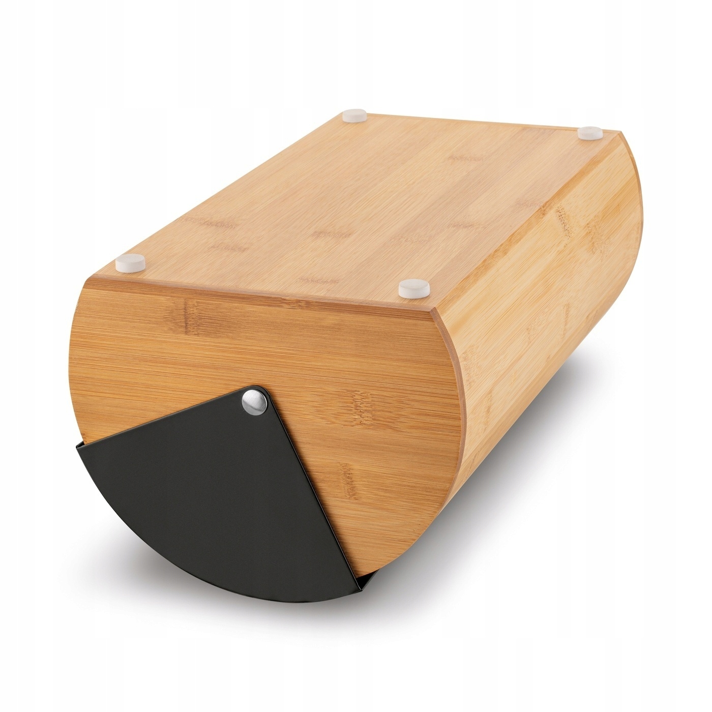 CZARNY CHLEBAK DREWNIANY duży pojemnik DO PRZECHOWYWANIA PIECZYWA Fushion Linia Fushion