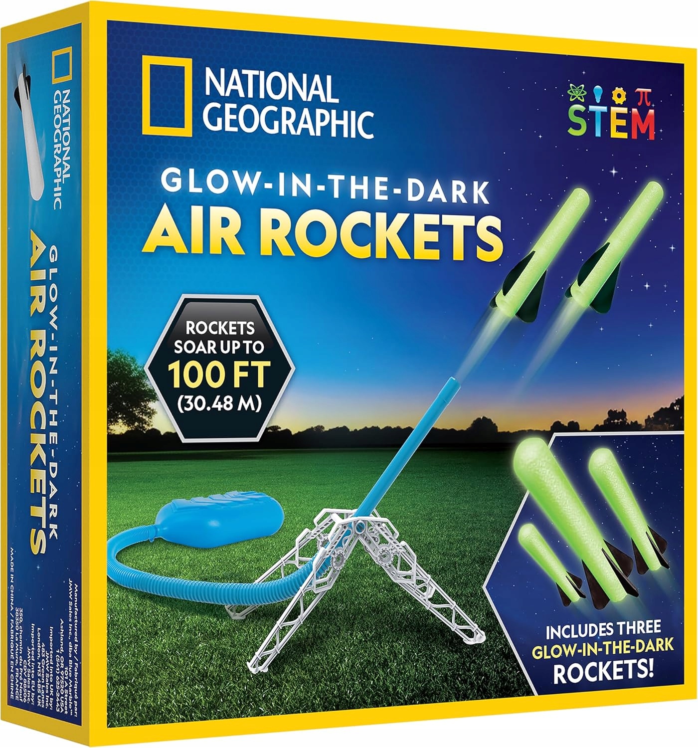 National Geographic Air Rockets Glow in the Dark Rockets zestawy wyrzutni