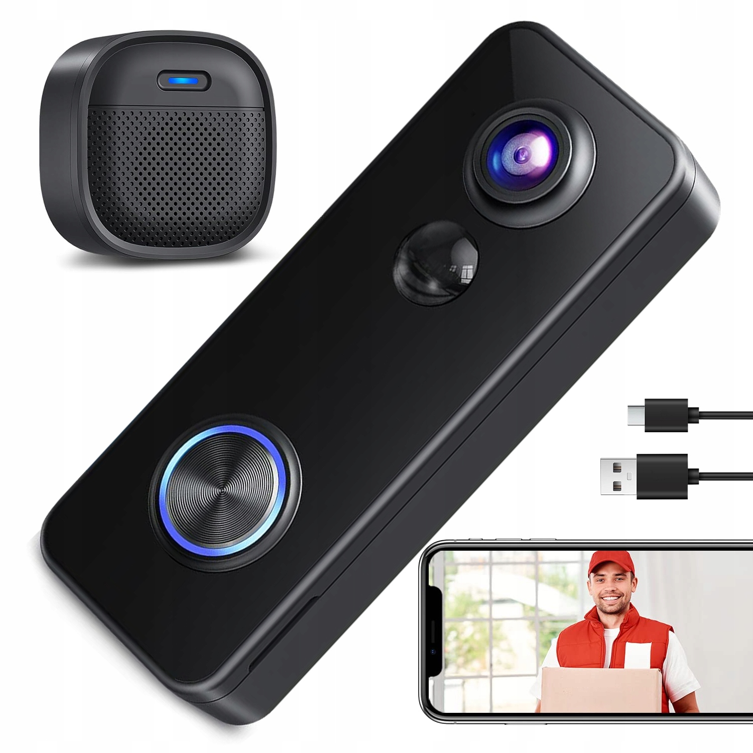 Inteligentní Ai Videotelefon Domofon Wifi 2K Ultra Hd Pro Domácnosti