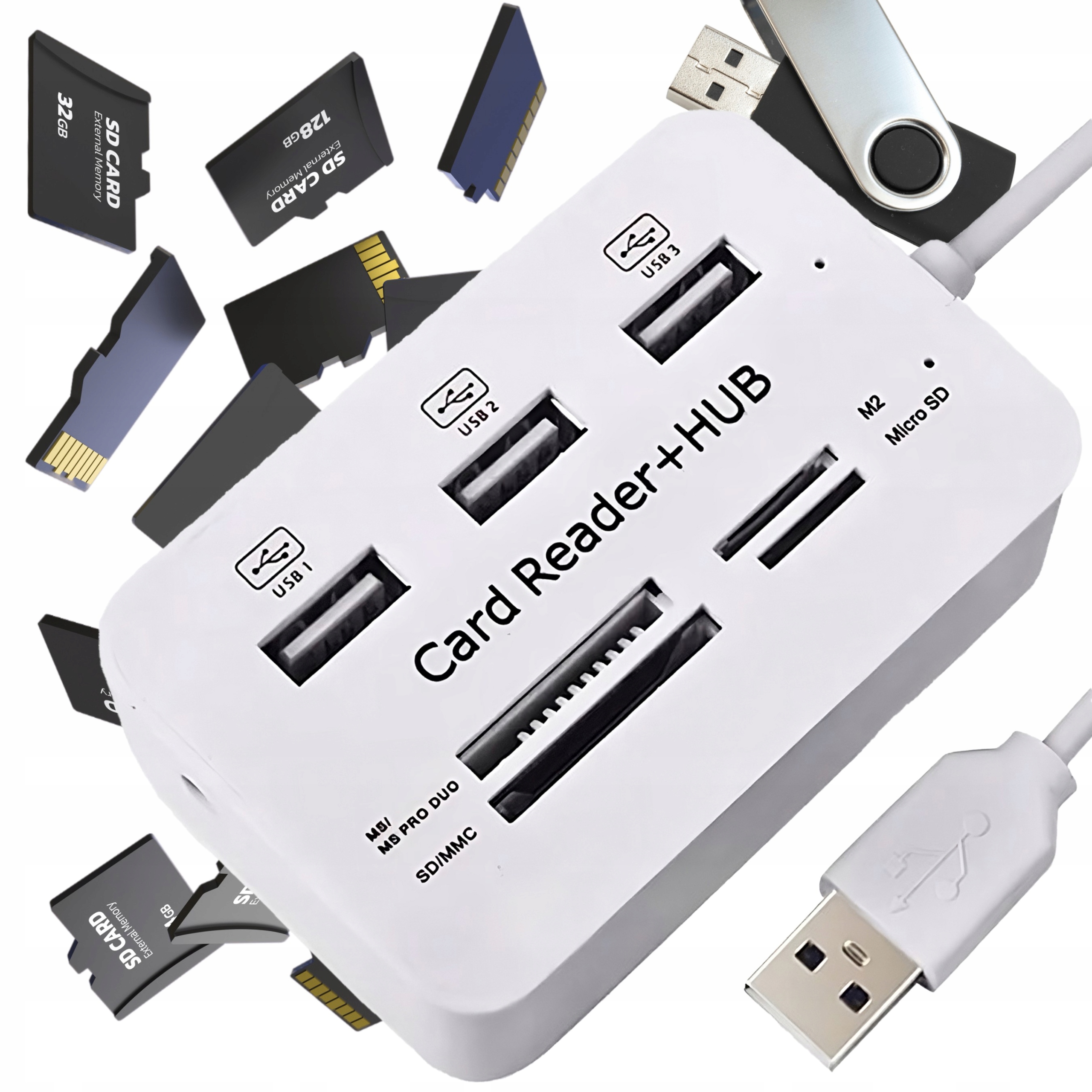 ROZDZIELACZ 7W1 USB HUB CZYTNIK KART ADAPTER SD MICRO SZYBKI ROZGAŁĘŹNIK Producent Retoo