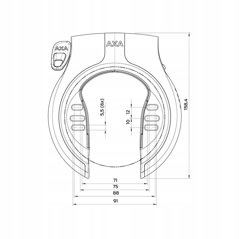 Zabezpieczenie rowerowe blokada koła AXA Victory Marka AXA
