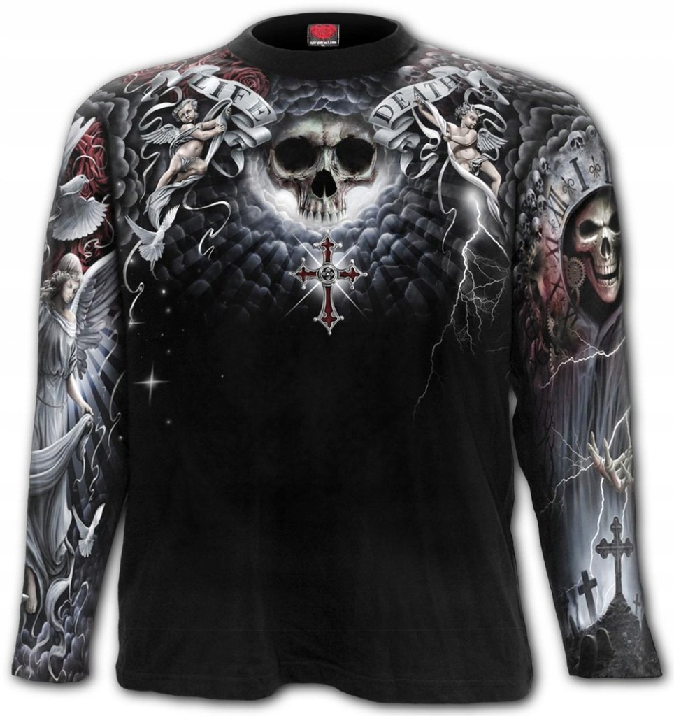 Life And Death Cross tričko s dlouhým rukávem vel M od firmy Spiral z Anglie