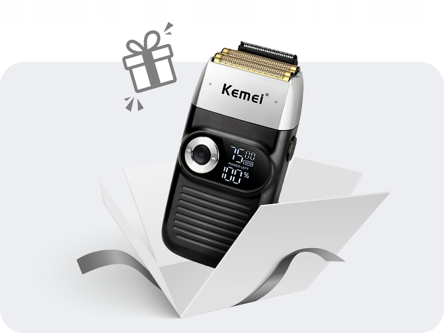 Golarka Kemei GOLARKA MĘSKA ELEKTRYCZNA FOLIOWA KEMEI MASZYNKA Trymer tak