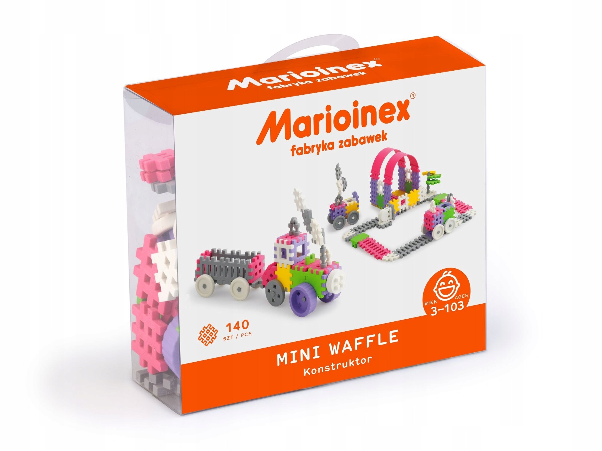 

Klocki Mini Wafle Konstruktor Dziewczynka 140 El.
