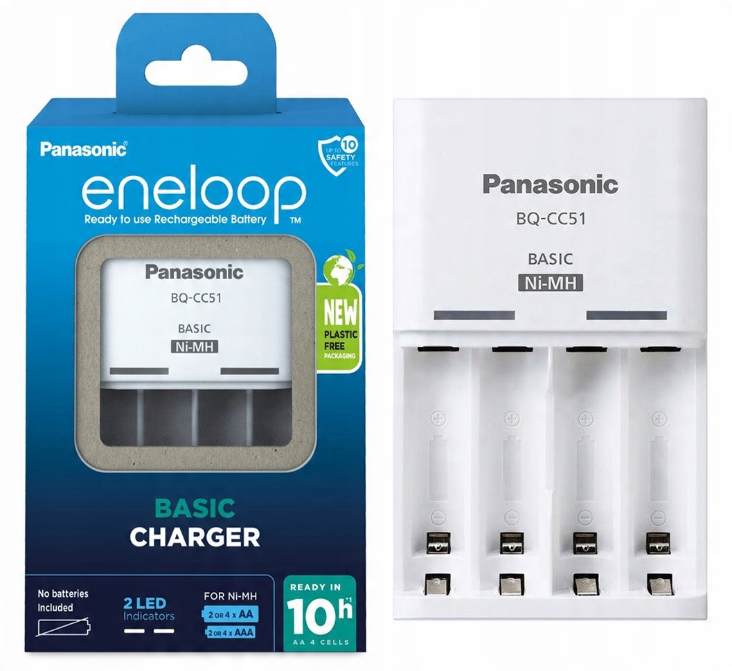 Зарядное устройство ENELOOP 4X AA 4x AAA 4X R6 4X R3 LED цвет белый