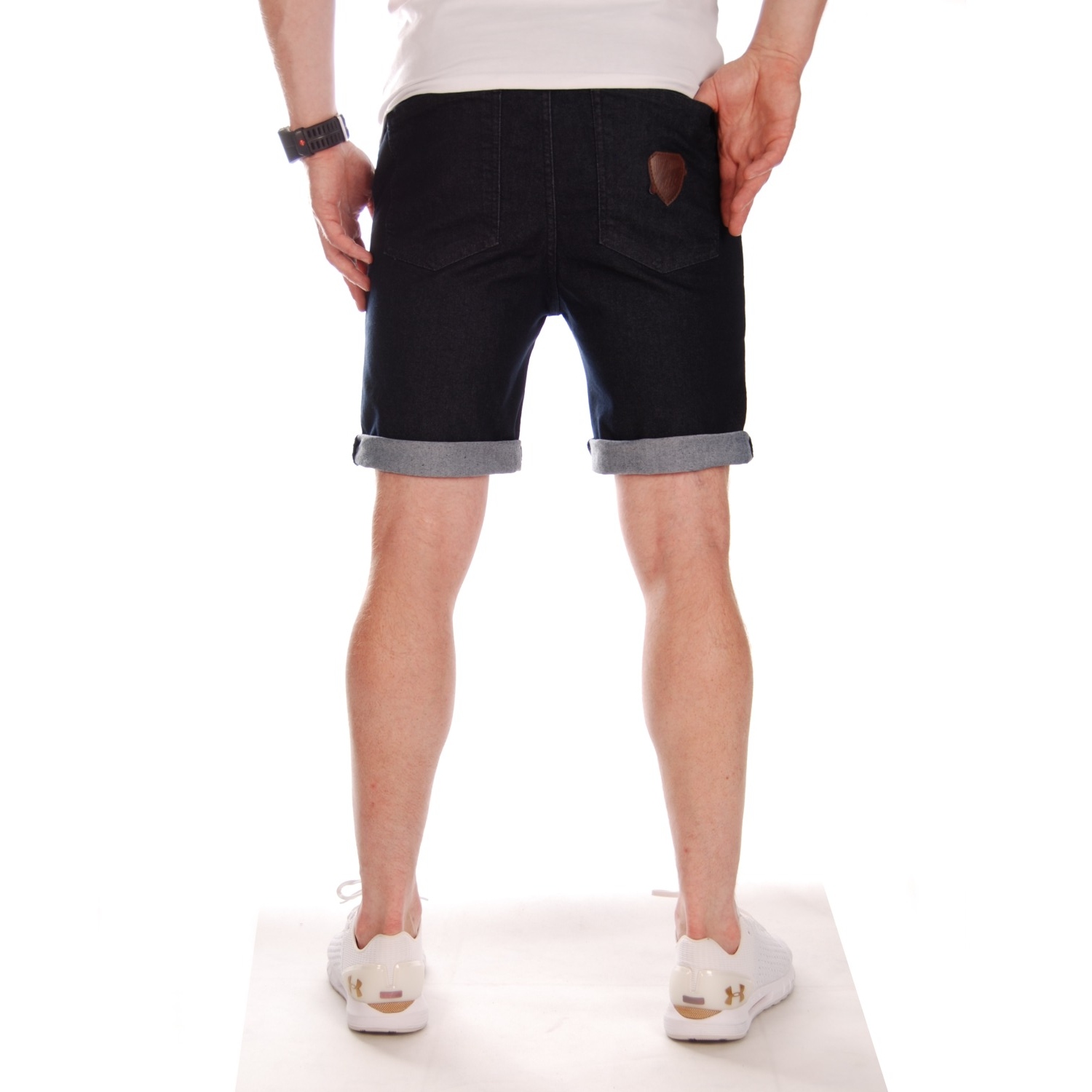 MORO SPORT Krótkie Spodenki Jeans SHIELD LEATHER / S Rozmiar S