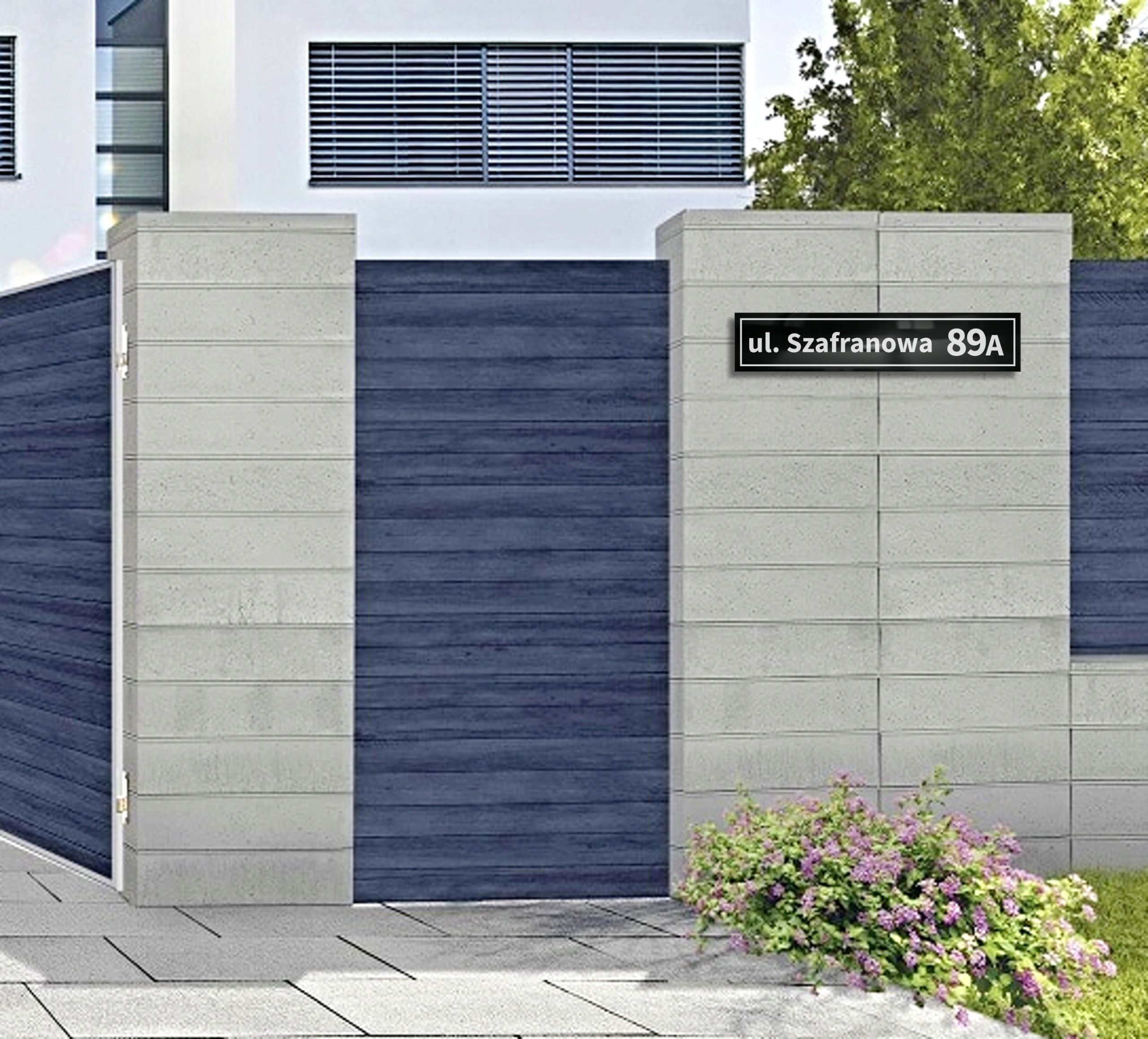 Nr domu tabliczka adresowa ALUMINIUM-CZARNY-BŁYSK6 Wysokość produktu 12 cm