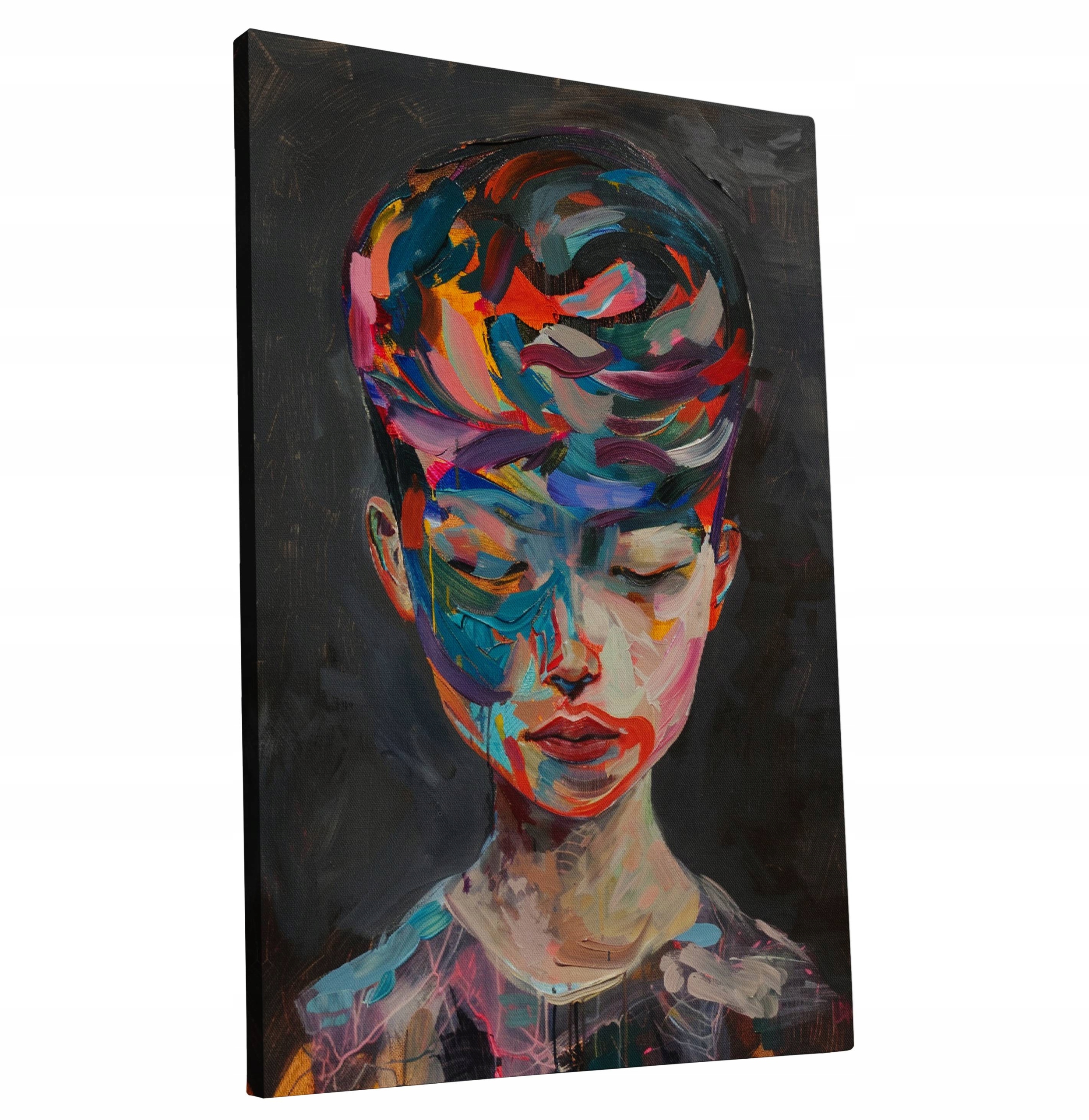 Obraz na plátně Moderní Barevný módní Žena domu v pokoji obývací pokoj 80x120