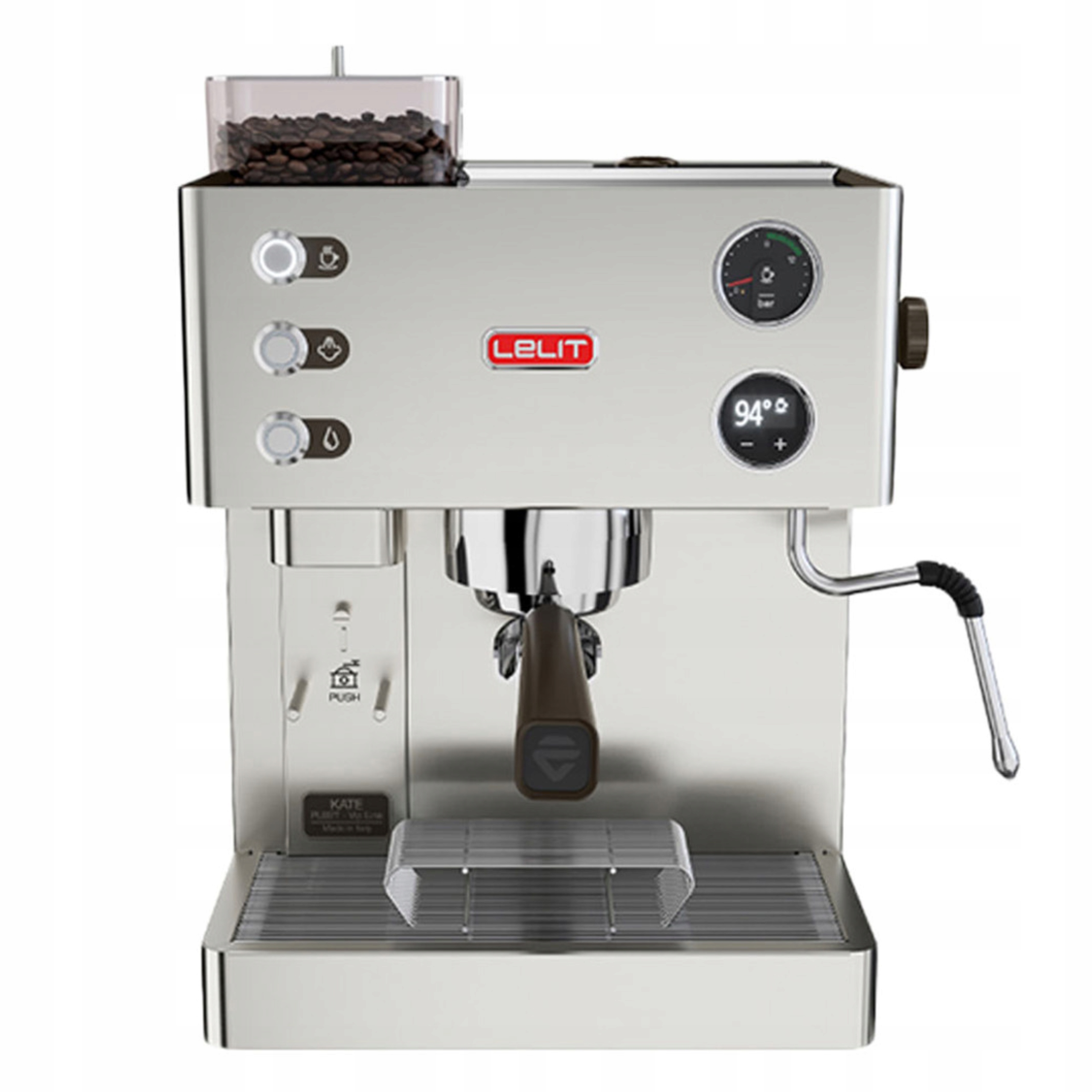 Ekspres kolbowy Lelit Kate PL82T z młynkiem – stal nierdzewna