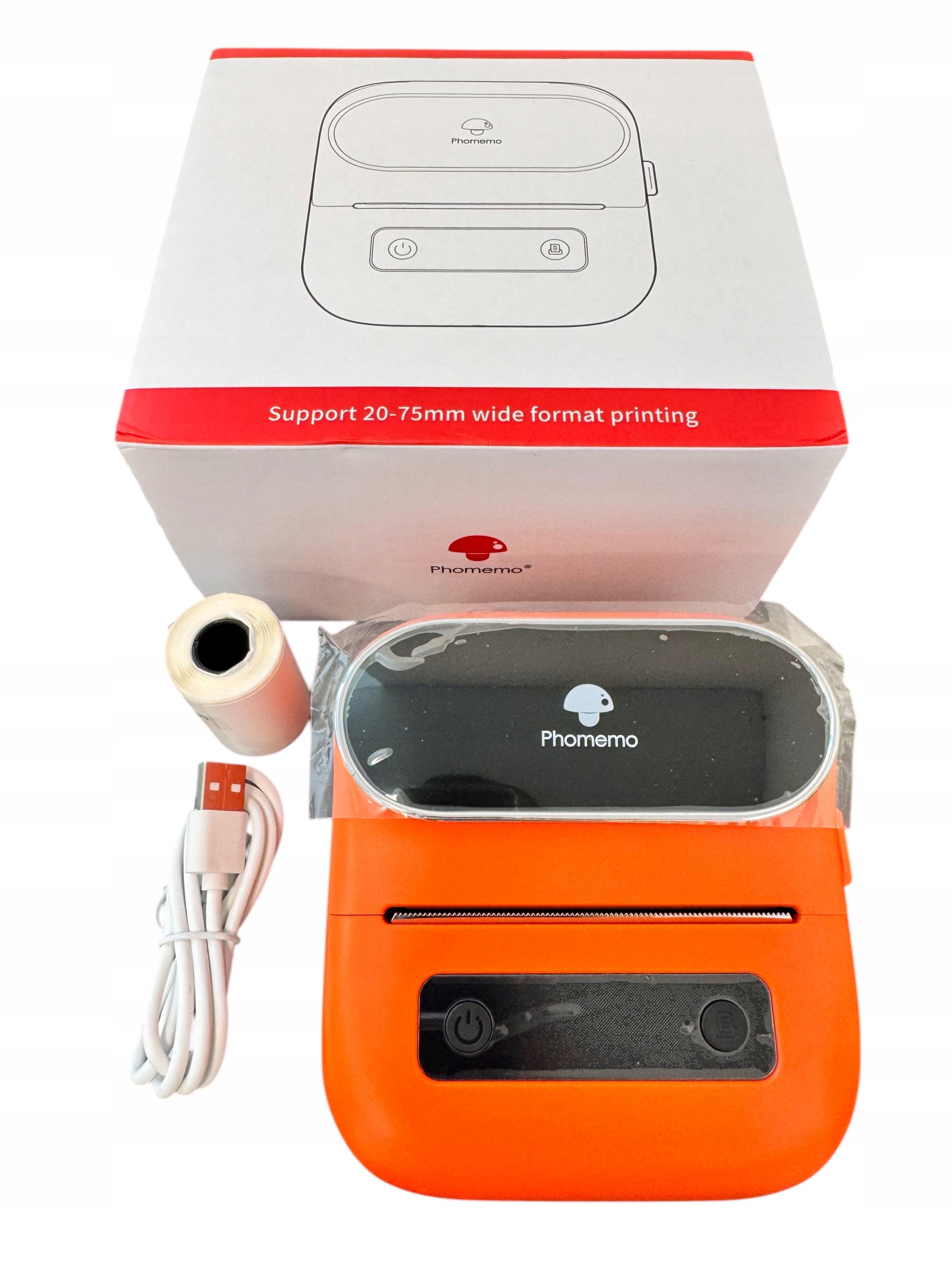 Phomemo M220 drukarka termiczna samoprzylepnych etykiet naklejek 80mm orang