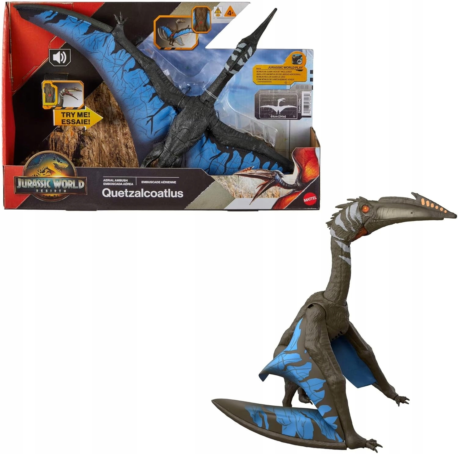 Jurassic World Dinozaur Rebirth Olbrzymi pterozaur Quetzalcoatlus dźwięk