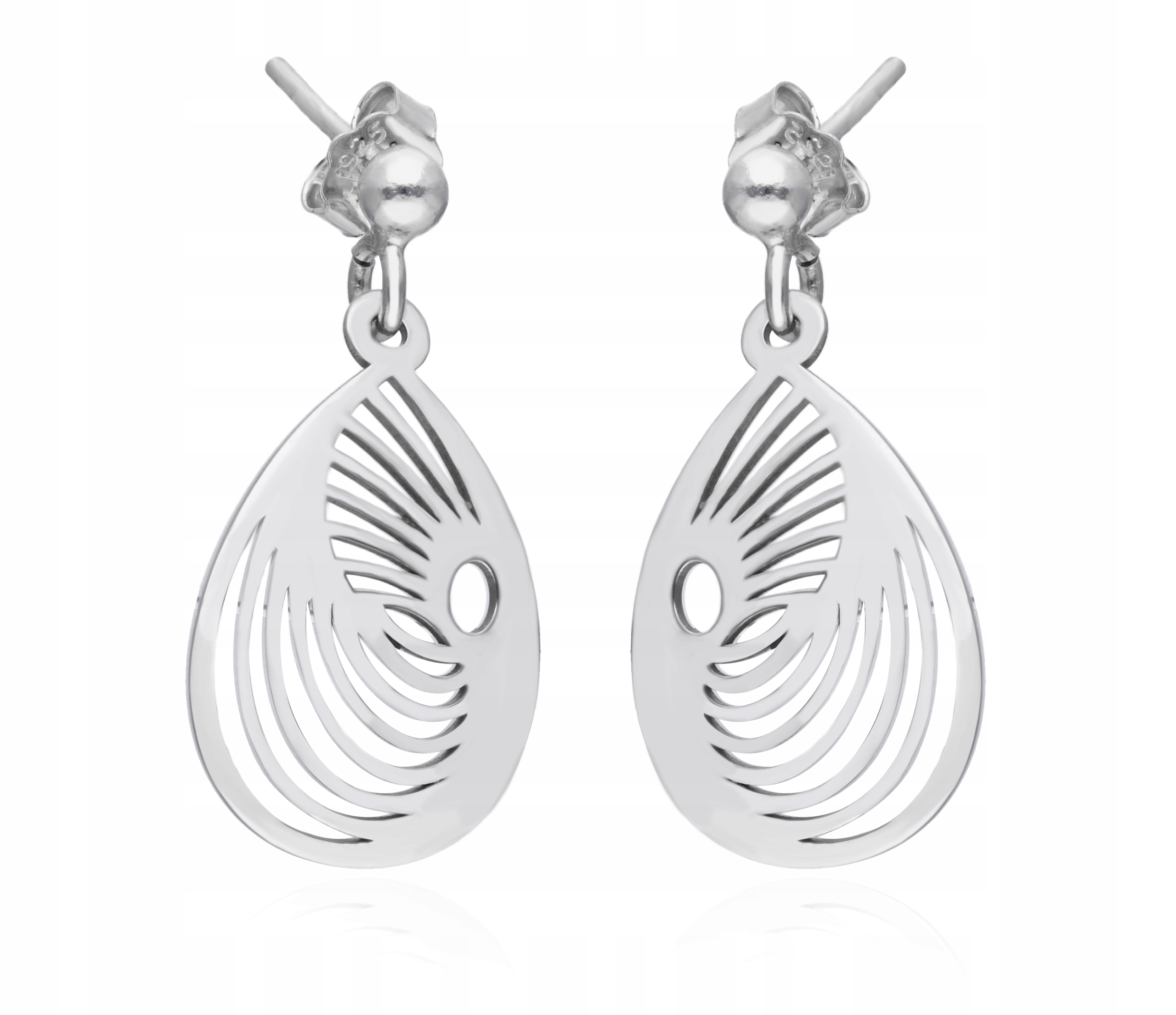 Stříbrné náušnice s perforací KS170723R