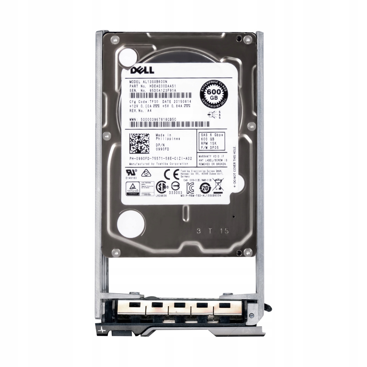 Dell 0990FD 600GB 15K 64MB SAS-2 2.5" AL13SXB600N