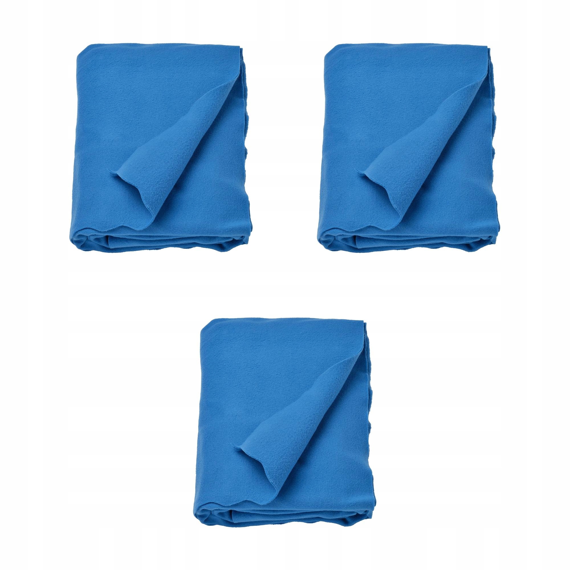 3 ks Daggkapor pléd zářivě modrý 130 x 170 cm