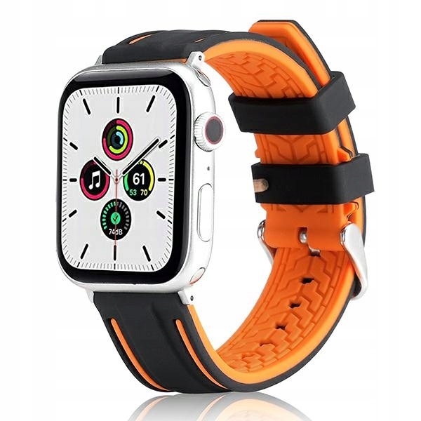 Beline pasek Apple Watch Solid Silicone38/40/41mm pomarańczowo-czarny orang