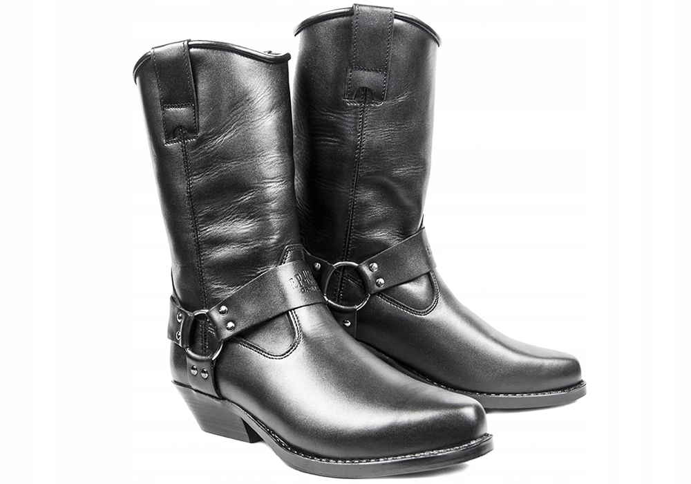 BUTY MOTOCYKLOWE MĘSKIE SKÓRZANE KOWBOJKI KG2 45