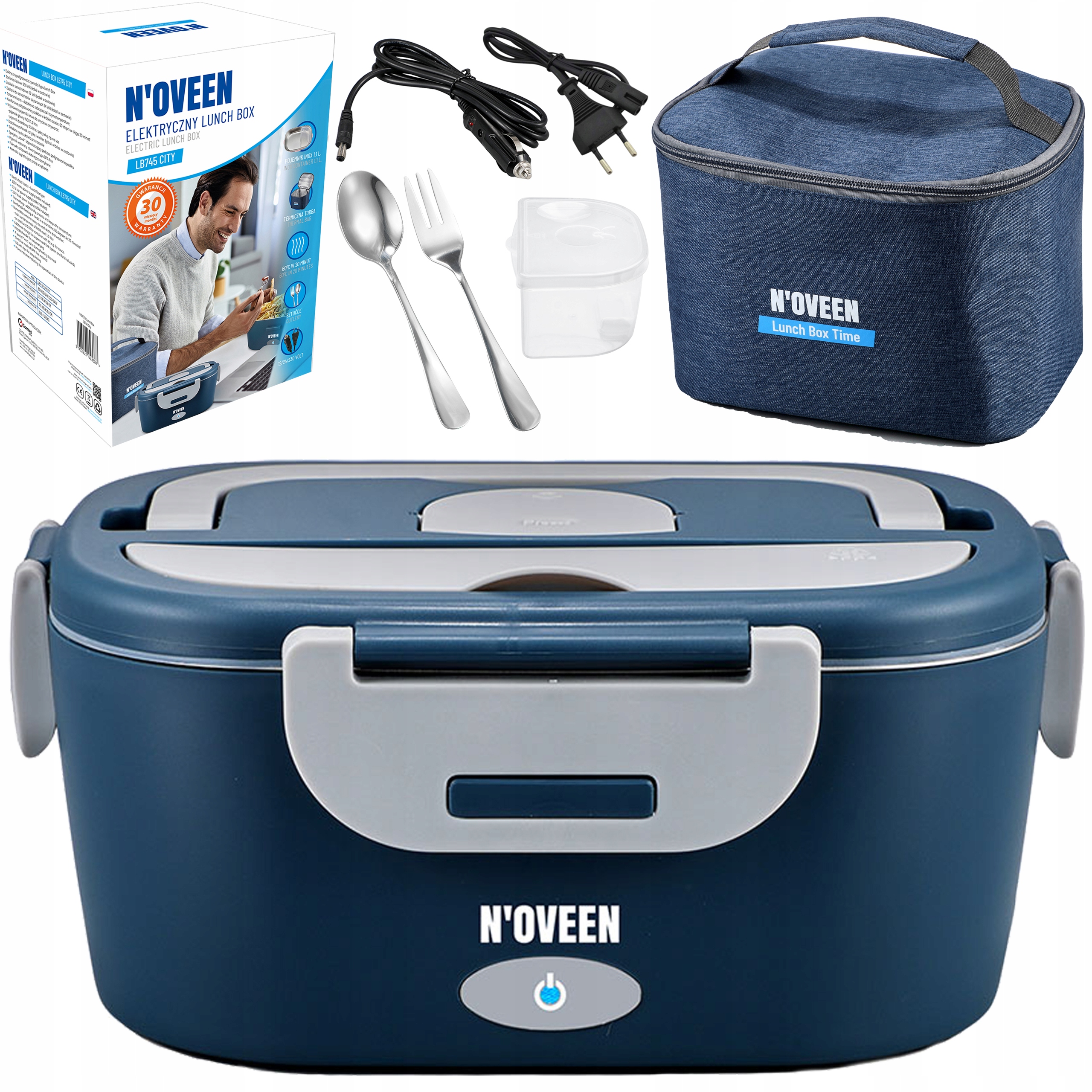 Elektryczny Lunch Box Termos Pojemnik Obiadowy Podgrzewacz 230/12/24V Tir