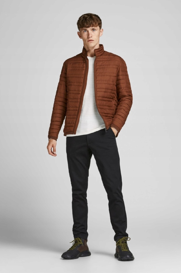 JACK&JONES SWETER WIND Z FAKTURĄ PASKI XL RBA Skład materiałowy BAWEŁNA