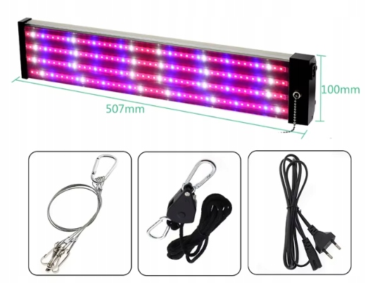 Závesná Led lampa na pestovanie rastlín 50 cm