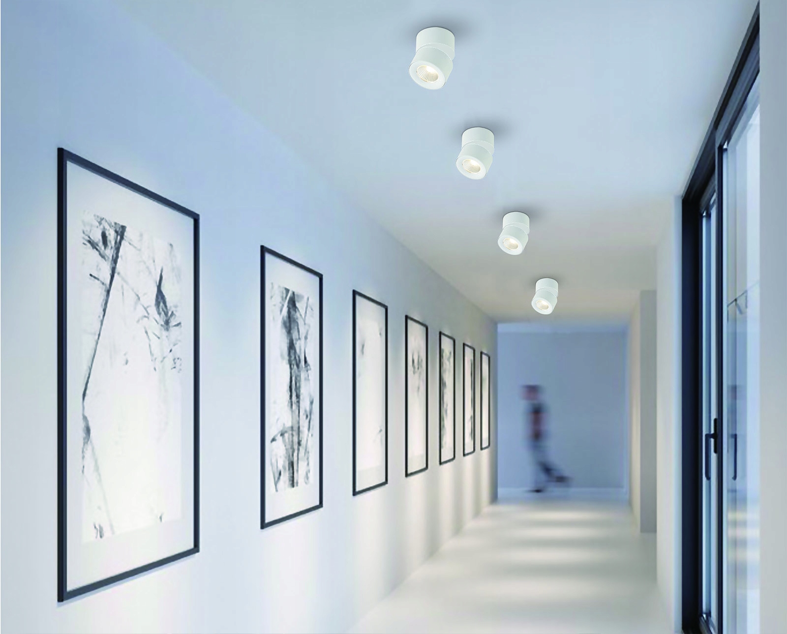 Spot s integrovaným Led zdrojem Mone Bianco, nastavitelný směr světla