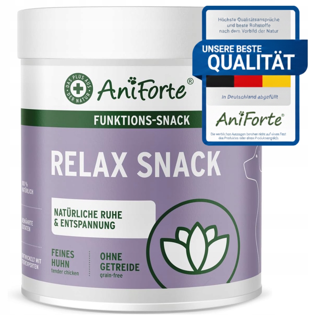 AniForte Relax Dog Snack – Přírodní pamlsky proti stresu pro psy s kozlíkem lékařským a bylinkami 300g