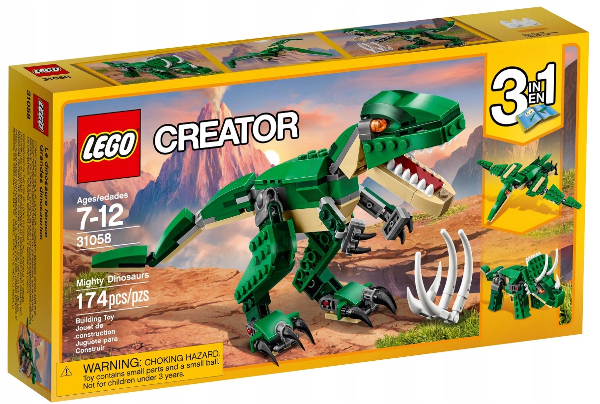

Klocki Lego Creator 3w1 Dinozaury 174-ele 31058