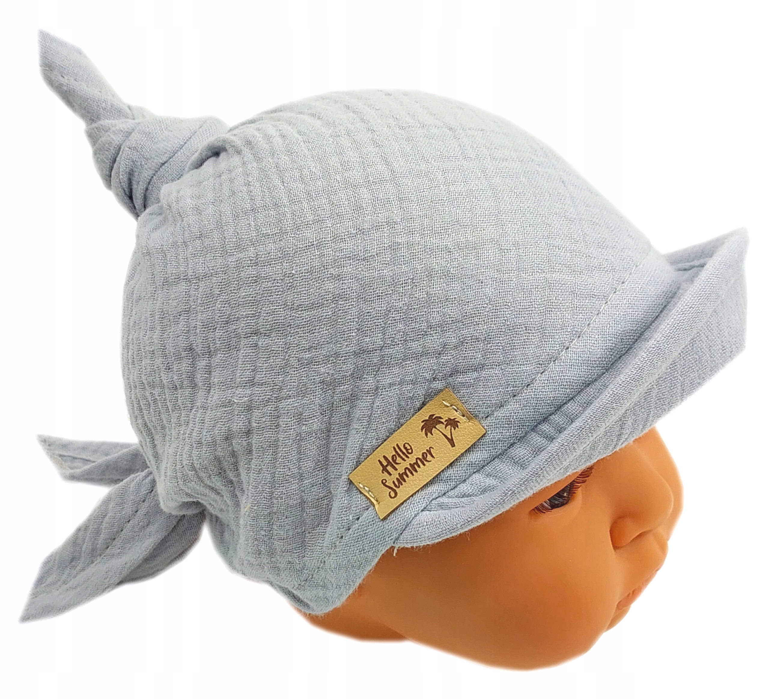 

Chustka Z Daszkiem Muślinowa Double Gaze Silver