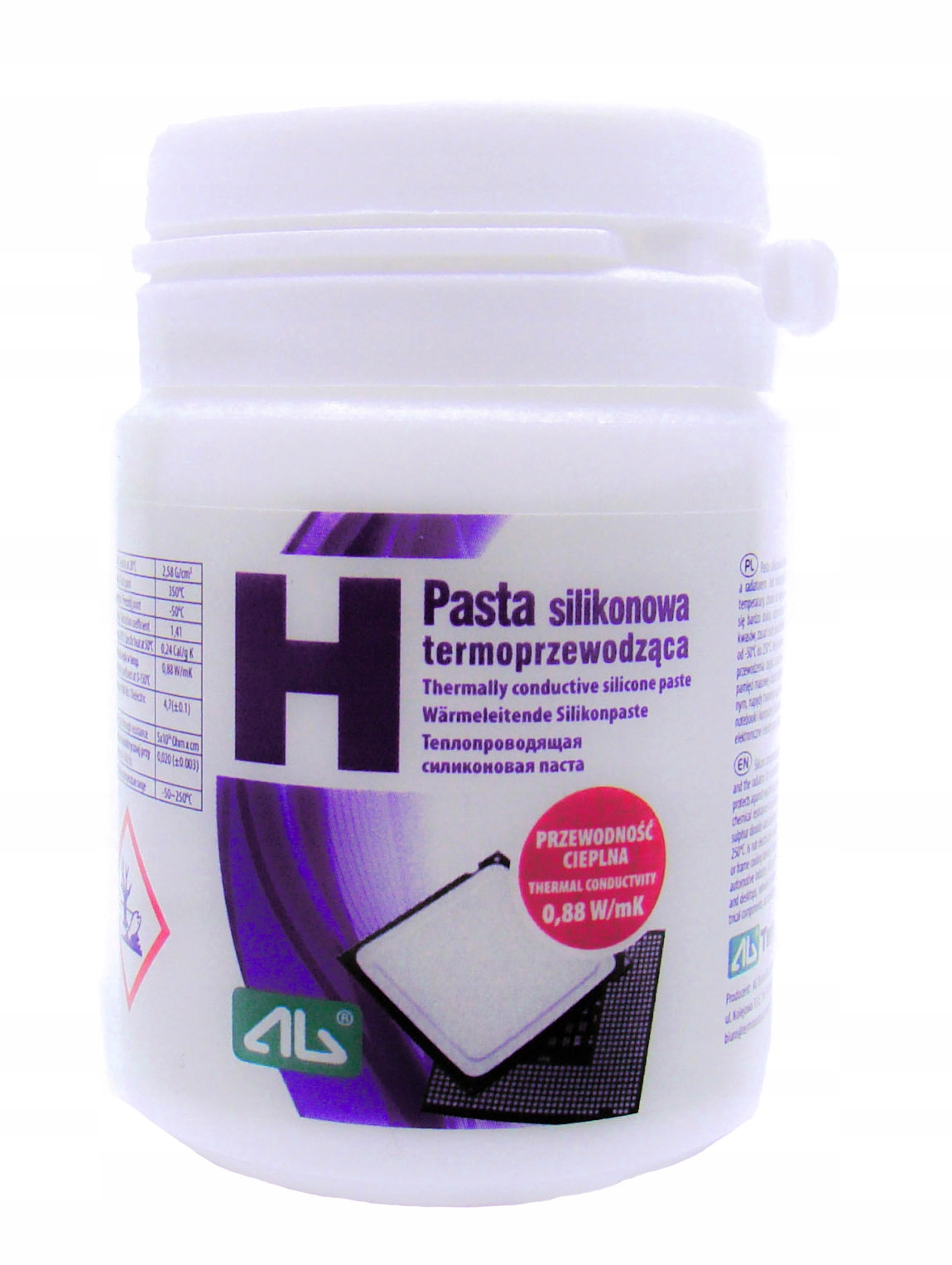 

Pasta Termoprzewodząca Silikonowa H 1kg do Led