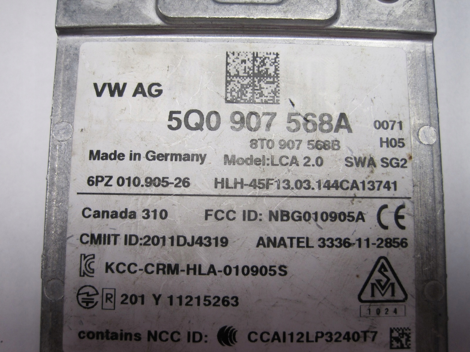 MODUŁ ZMIANY PASA RUCHU ASYSTENT AUDI VW 5Q0907568A Rodzaj sterownik