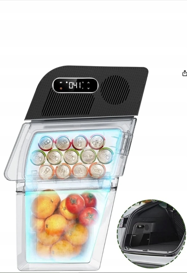 Lodówka Samochodowa Boczna Z Kompresorem Turystyczna Tesla Model Y 15L