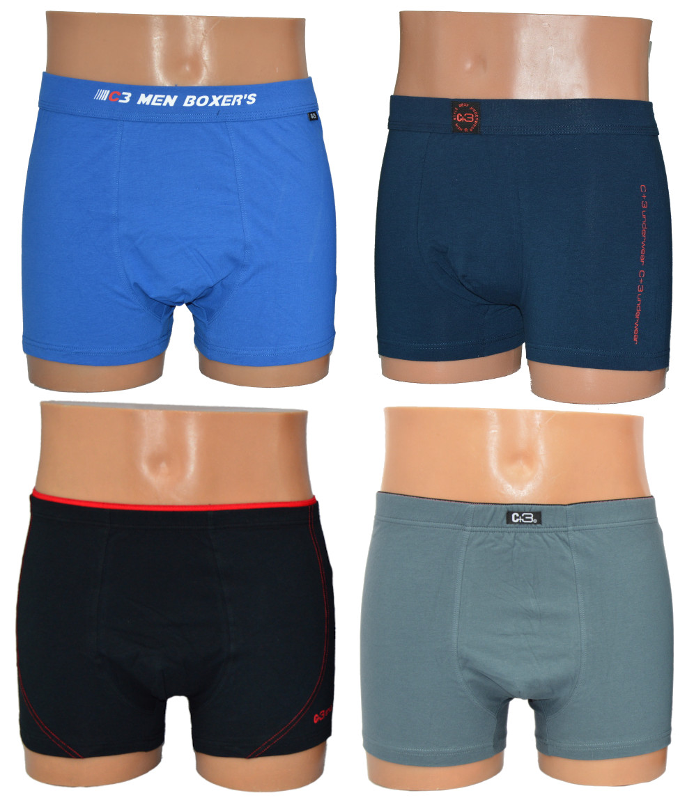 

Zestaw 4 sztuki Bokserki Męskie C+3 XXXXL 4XL